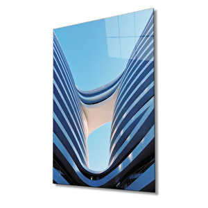 Mavi Geometrik Mimari Tablo 50x70 cm