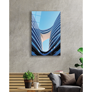 Mavi Geometrik Mimari Tablo 50x70 cm