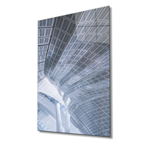 Beyaz Geometrik Mimari Cam Tablowhite 50x70 cm