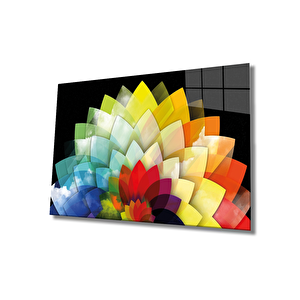 Geometrik Mimari Cam Tablo 110x70 cm
