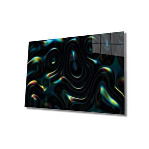 Geometrik Mimari Soyut Cam Tablo 36x23 cm