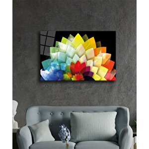 Geometrik Mimari Cam Tablo 90x60 cm