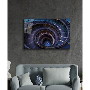 Merdiven Geometrik Mimari Cam Tablo 50x70 cm