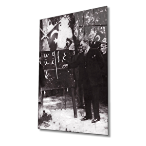 Atatürk Cam Tablo 36x23 cm