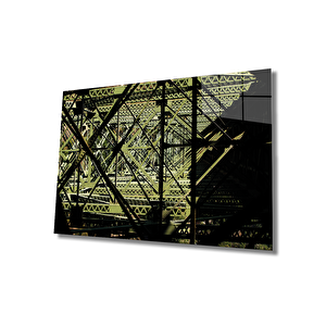 Geometrik Mimari Cam Tablo 110x70 cm