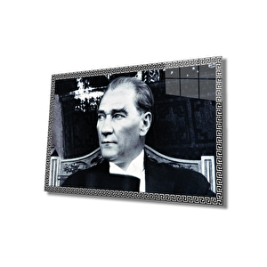 Atatürk Cam Tablo 36x23 cm