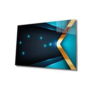 Geometrik Mimari Cam Tablo 90x60 cm