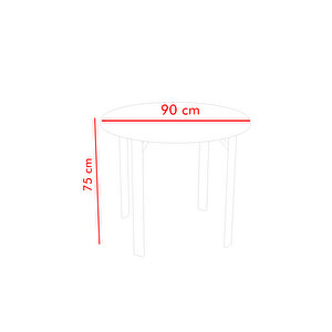Trend Yuvarlak Mutfak Masa Takımı Atlantik Çam-krem-kahve