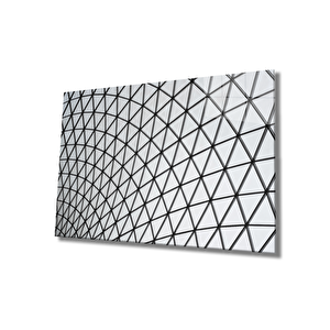 Geometrik Mimari Cam Tablo 110x70 cm
