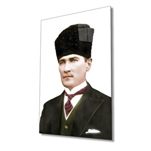 Atatürk Cam Tablo 36x23 cm