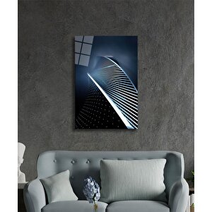 Geometrik Mimari Cam Tablo 50x70 cm