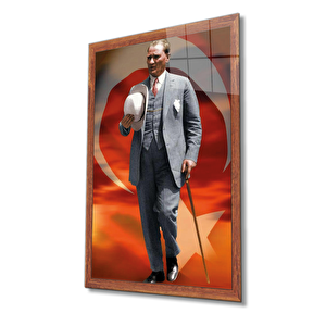 Atatürk Cam Tablo 36x23 cm