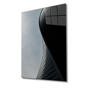Geometrik Mimari Cam Tablo 36x23 cm
