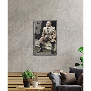 Atatürk Cam Tablo 36x23 cm