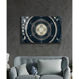 Geometrik Mimari Cam Tablo 36x23 cm