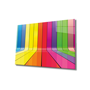 Geometrik Mimari Cam Tablo 36x23 cm