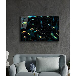 Geometrik Mimari Soyut Cam Tablo 50x70 cm