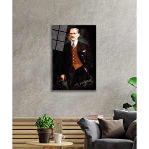 Atatürk Cam Tablo 36x23 cm