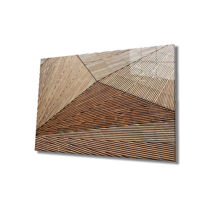 Geometrik Mimari Cam Tablo 36x23 cm