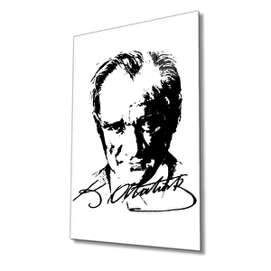 Atatürk Cam Tablo 36x23 cm