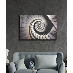 Geometrik Merdiven Mimari Cam Tablo Stairs 50x70 cm