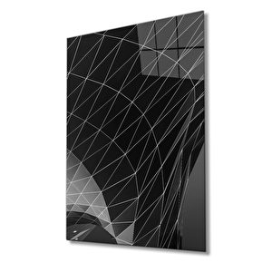 Geometrik Mimari Cam Tablo 36x23 cm