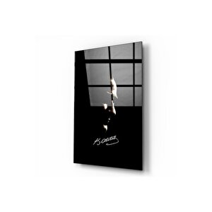 Atatürk Silüeti Ve Imzası Cam Tablo 60x90 cm