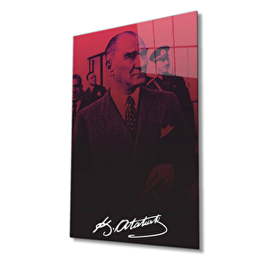 Atatürk Cam Tablo 36x23 cm