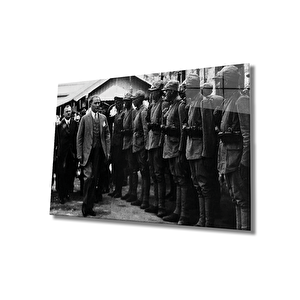 Atatürk Cam Tablo 36x23 cm