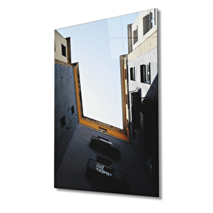 Geometrik Balkonlu Binacam Tablo 90x60 cm
