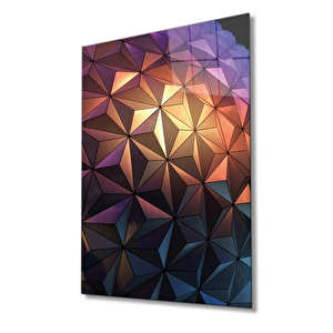 Geometrik Mimari Cam Tablo 36x23 cm