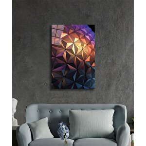 Geometrik Mimari Cam Tablo 36x23 cm