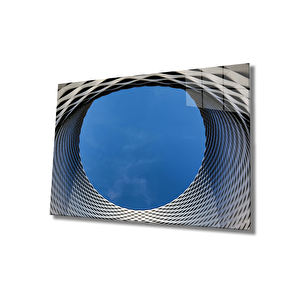 Geometrik Mimari Cam Tablo 110x70 cm