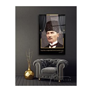 Atatürk Cam Tablo 70x110 cm