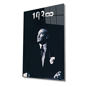 Atatürk Cam Tablo 36x23 cm