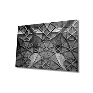 Geometrik Mimari Cam Tablo 36x23 cm