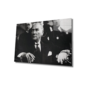 Atatürk Cam Tablo 36x23 cm