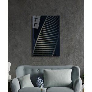 Geometrik Mimari Cam Tablo 36x23 cm