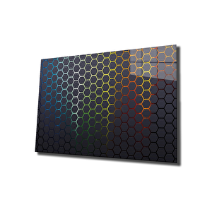 Geometrik Mimari Cam Tablo 36x23 cm