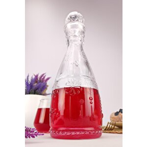 Digithome Bahar Cam Kapaklı Su Ve Meşrubat Sürahisi Karaf Şişe 750 Ml - Bh.kir.010.00.000