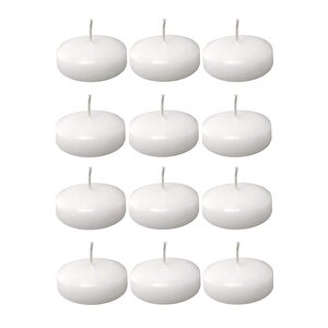 Float | Beyaz 24 Adet Yüzen Mum | 4 Saat Yanan Tea Light Mum | Kokusuz Terapi Mumu