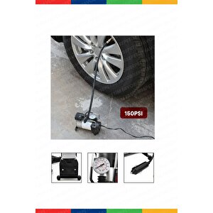 Yüksek Kalite Taşınabilir 150psi 12v Top Bisiklet Minicar Lastik Şişirme Pompası Hava Kompresörü Kit