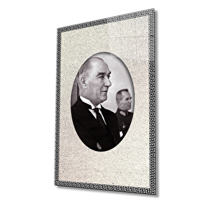 Çerçeveli Atatürk Cam Tablo 110x70 cm