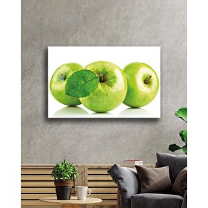 Yeşil Elmalar Cam Tablo Green Apple 50x70 cm