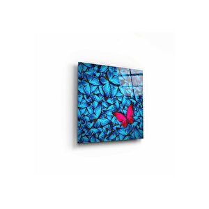 Kelebekler Cam Tablo 30x30 cm