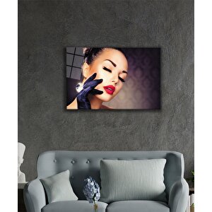Kadınlar Elmas Yüzük Cam Tablo 50x70 cm
