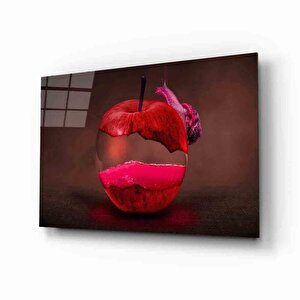Fütüristik Kırmızı Elmacam Tablo 50x70 cm