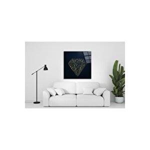 Elmas Desen Cam Tablo 80x80 cm