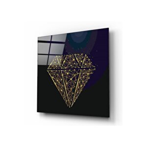 Elmas Desen Cam Tablo 50x50 cm