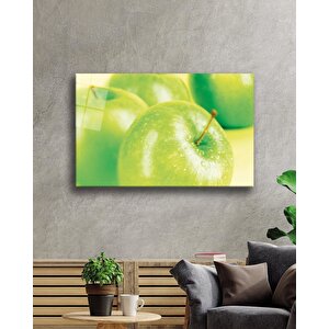 Yeşil Elmalar Cam Tablo Green Apple 50x70 cm